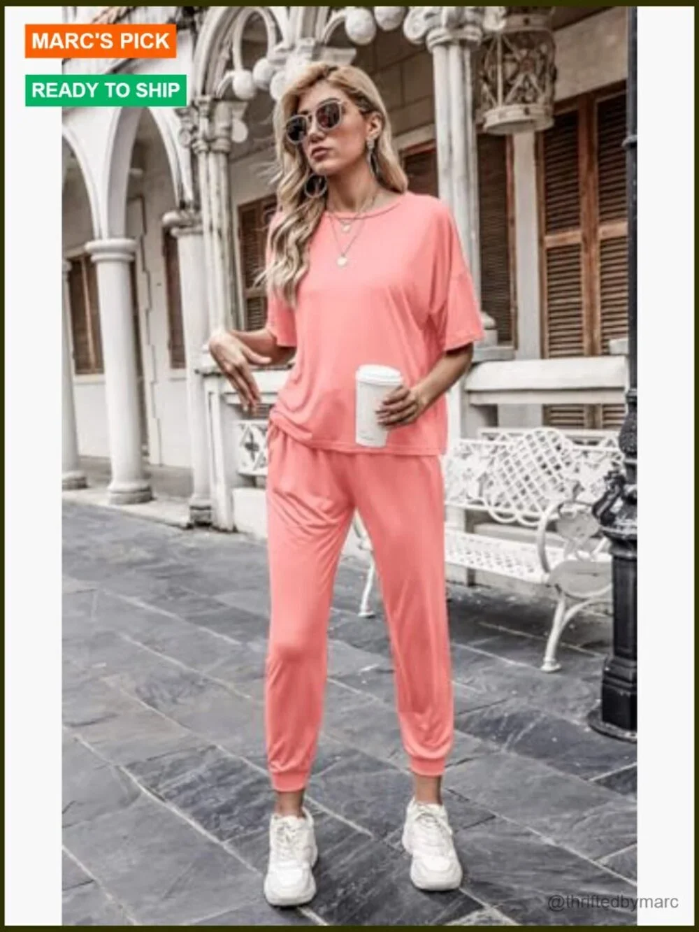 Women's Two Piece Lounge Set Jogger Pants Matching Outfits Size XL